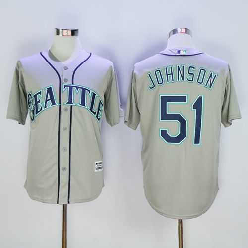 Seattle Mariners #51 Randy Johnson Gray New Cool Base Stitched MLB Jersey,We sell and wholesale Seattle Mariners #51 Randy Johnson Gray New Cool Base Stitched MLB Jersey on line form chian!